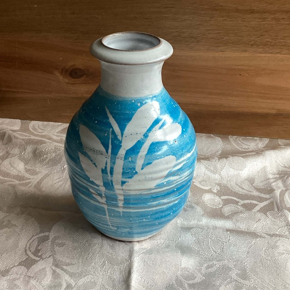 Artisan Blue and White Vase